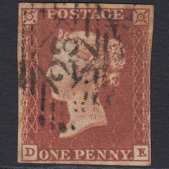 GB QV 1841 1d (Plate 123) SG8-B2(1) DE PU 4M London IS 23 Lavender Bs91e