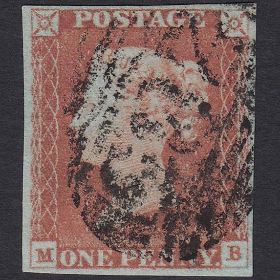 GB QV 1841 1d Red-brown (Plate 89) SG8-B1(1) MB FU 4 Margins Exeter 285