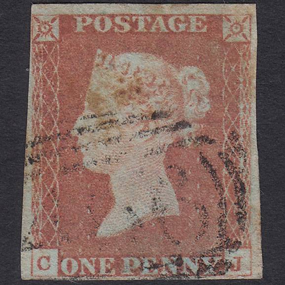 GB QV 1841 1d Red-brown Pl 68 SG8-B1(1) CJ PU 4 Margins Liverpool 466
