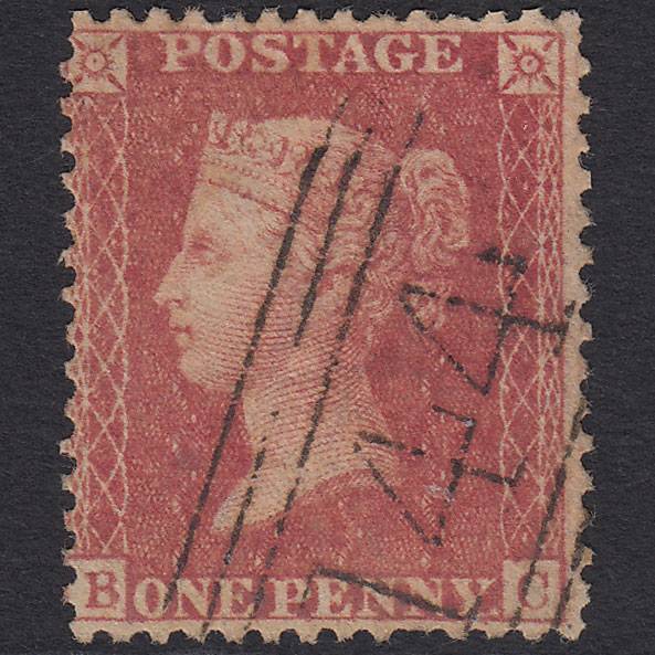 GB QV 1857 1d Rose-red (Plate 46) SG40-C10(1) BC GU Forfar 144