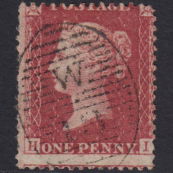 GB QV 1857 1d (Plate 46) SG41-C10(4) HI GU London D&S W13 Misperf