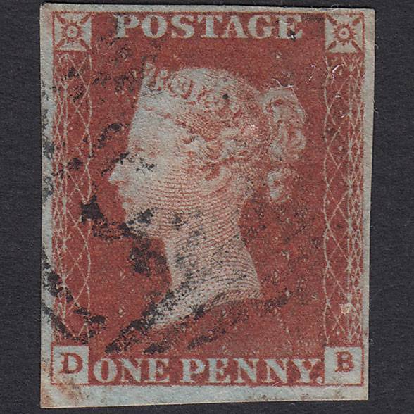 GB QV 1841 1d Red-brown (Plate 69) SG8-B1(1) DB GU 4 Margins