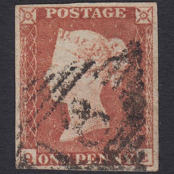 GB QV 1841 1d Red-brown (Plate 76) SG8-B1(1) QE GU 4 Margins Athlone 18