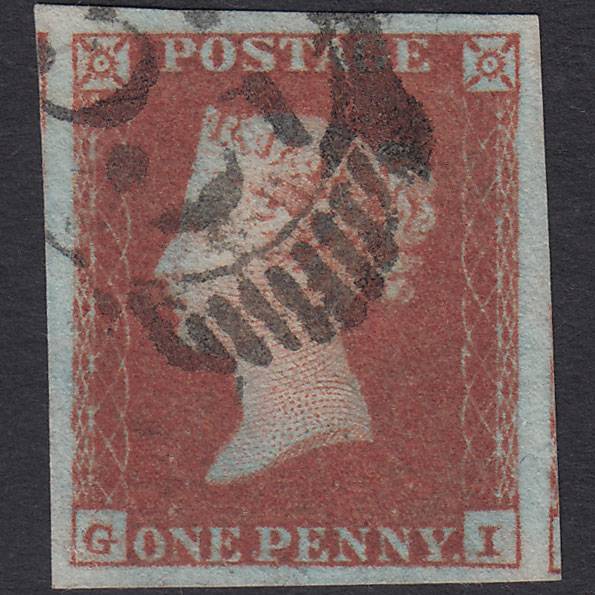 GB QV 1841 1d Pl 98 SG8-B1(1) GI VFU 4 Good to Huge Margins London D&S 55