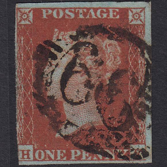GB QV 1841 1d Deep Red-brown Pl 51 SG10-B1(4) HF GU nr 4M London D&S 66