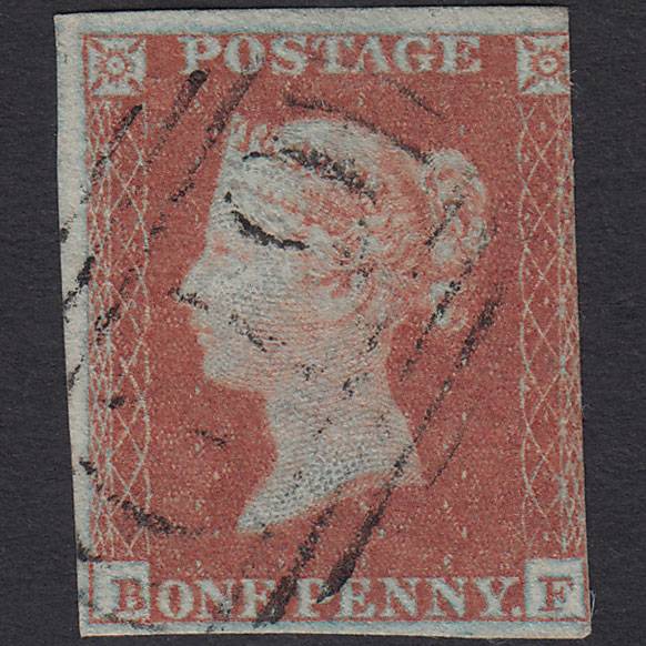 GB QV 1841 1d Red-brown (Plate 122) SG8-B1(1) Framed Reverse BF FU 3M