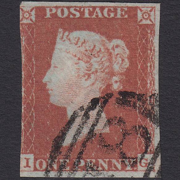 GB QV 1841 1d Red-brown (Plate 70) SG8-B1(1) IG GU 3 Margins