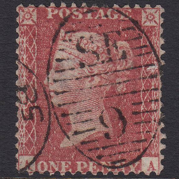 GB QV 1857 1d Pl 45 SG40-C10(1) AA FU Missing Imprimatur London D&S SE9