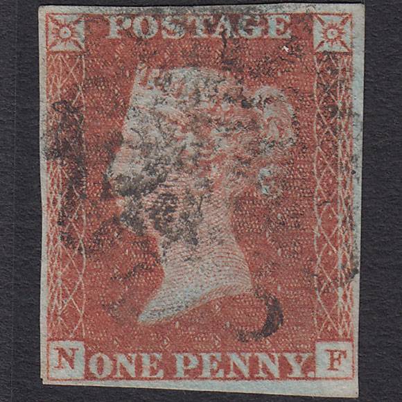 GB QV 1841 1d (Plate 22) SG8-B1(1) NF FU Missing Imprimatur 4 Margins MX