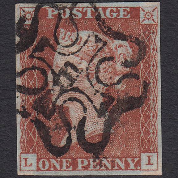 G16_28 GB QV 1841 1d (Plate 37) SG9-B1(3) Ivory Head LI FU 4 Margins No.11 in MX
