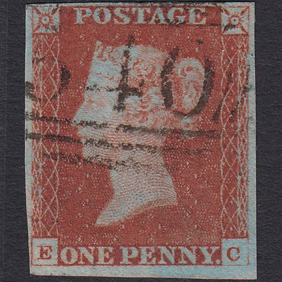 GB QV 1841 1d Red-brown (Plate 66) SG8-B1(1) EC VFU 4 Margins Neath 540