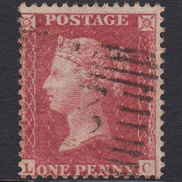 GB QV 1857 1d Rose-red (Plate 47) SG40-C10(1) LC FU Scotland