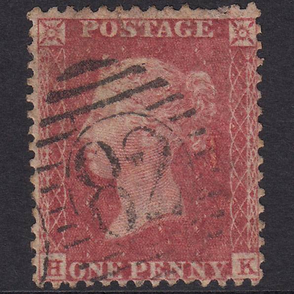 GB QV 1857 1d Rose-Red Plate 57 SG40-C10(1) HK GU London D&S 82