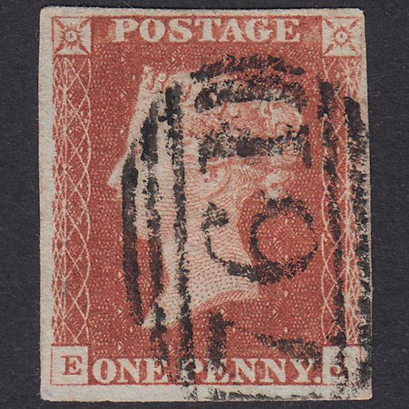 GB QV 1841 1d Plate 68 SG8-B1(1) EJ FU 4M Sunderland 761 Dealer's Mark