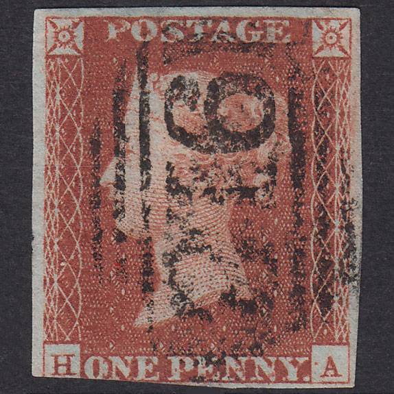 GB QV 1841 1d Plate 68 SG8-B1(1) Major Re-Entry HA FU 3M Worcester 918