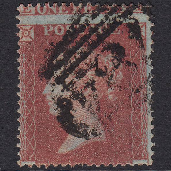 GB QV 1854 1d Red-Brown SG17-C1(1) F? GU Tenby 784 Large Misperf