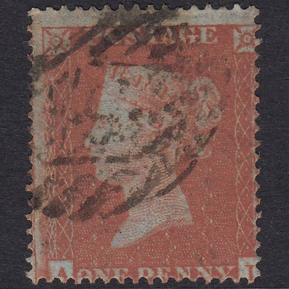 GB QV 1854 1d Red-Brown SG17-C1(1) A? GU London IS Cancel