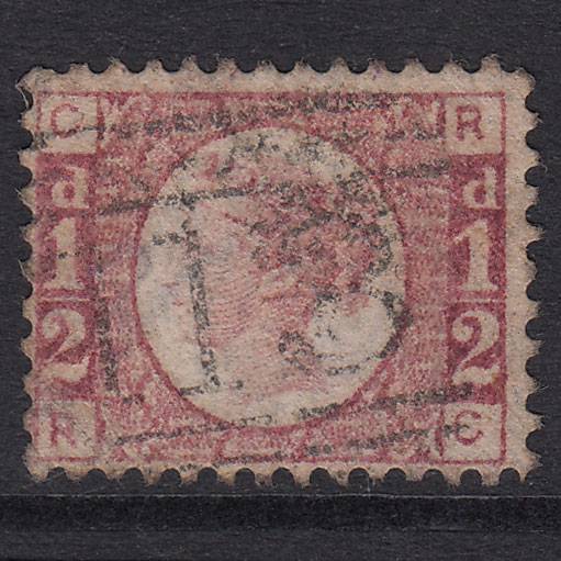 GB QV 1870 1/2d Rose-Red SG48-G4 RC GU Dunfermline 113