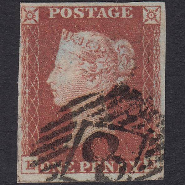 GB QV 1841 1d Red-Brown Plate 69 SG8-B1(1) EE GU 4 Margins London IS 8