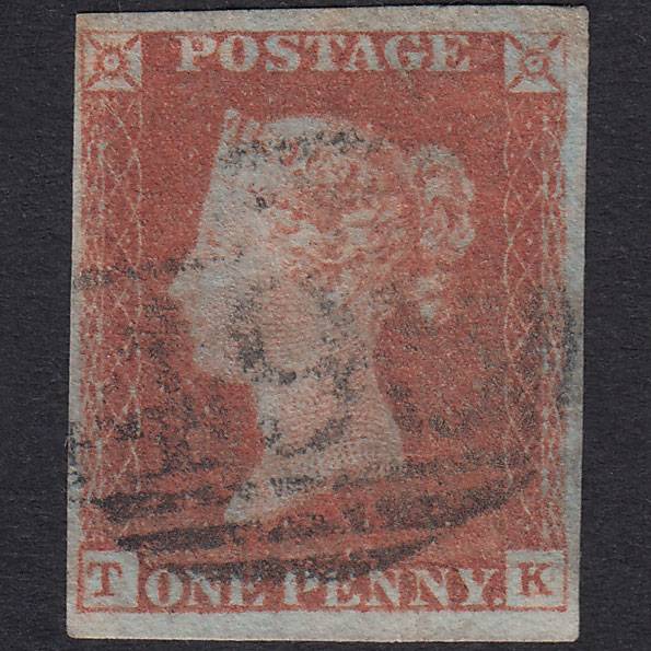 GB QV 1841 1d Red-Brown Plate 71 SG8-B1(1) TK FU 4 Margins Manchester 498