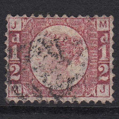 GB QV 1870 1/2d Rose-Red Plate 11 SG48-G4 MJ GU Well Centred