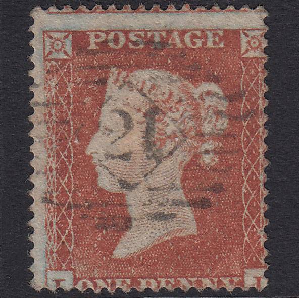 GB QV 1854 1d Red-Brown SG17-C1(1) GU London IS 21