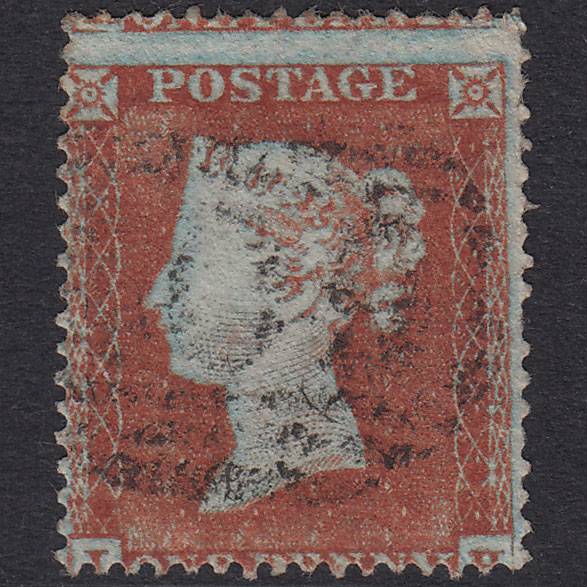 GB QV 1854 1d Red-Brown Plate 176 SG17-C1(1) Framed Reverse IH GU