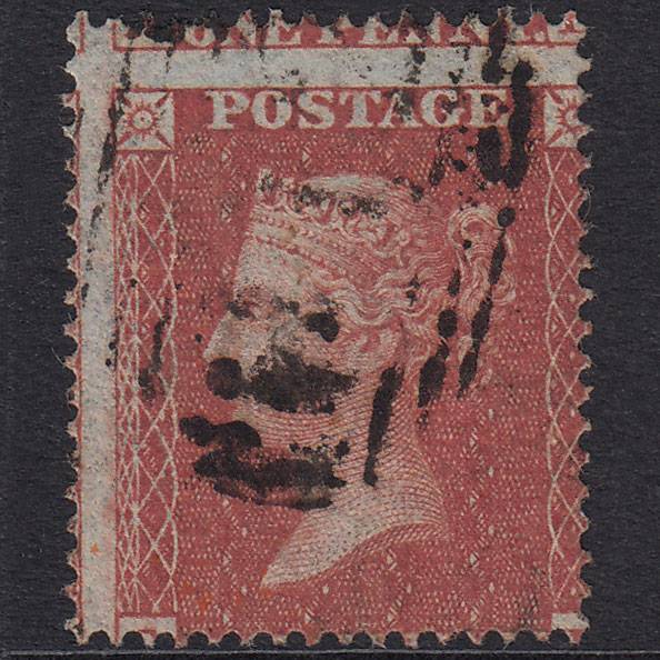 GB QV 1855 1d Red-Brown SG21-C4(1) B? GU Misperf