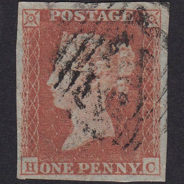 GB QV 1841 1d Red-Brown Plate 164 SG8-B2(1) HC GU 4 Good Margins