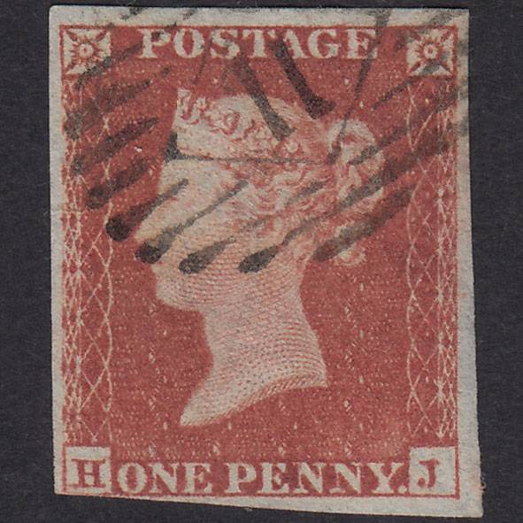 GB QV 1841 1d Red-Brown Plate 157 SG8-B2(1) HJ FU Nr 4M London IS 11