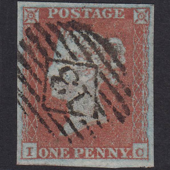 GB QV 1841 1d Plate 116 SG8-B1(1) Framed Reverse IC FU 4M London IS 14