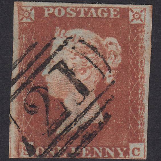 GB QV 1841 1d Red-Brown Plate 66 SG8-B1(1) SC FU Nr 4M Langport 721