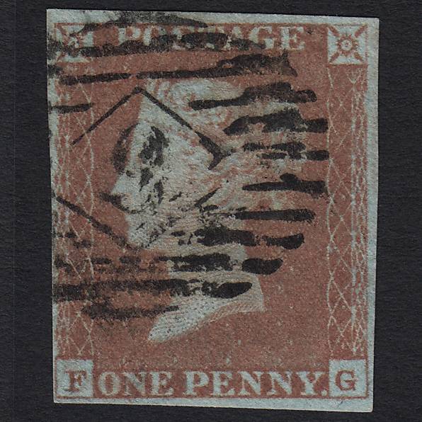 GB QV 1841 1d Red-brown (Plate 69) SG8-B1(1) FG FU London IS Cancel 4M