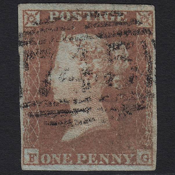 GB QV 1841 1d Red-brown (Plate 93) SG8-B1(1) FG FU Stone 745 4M Imperf