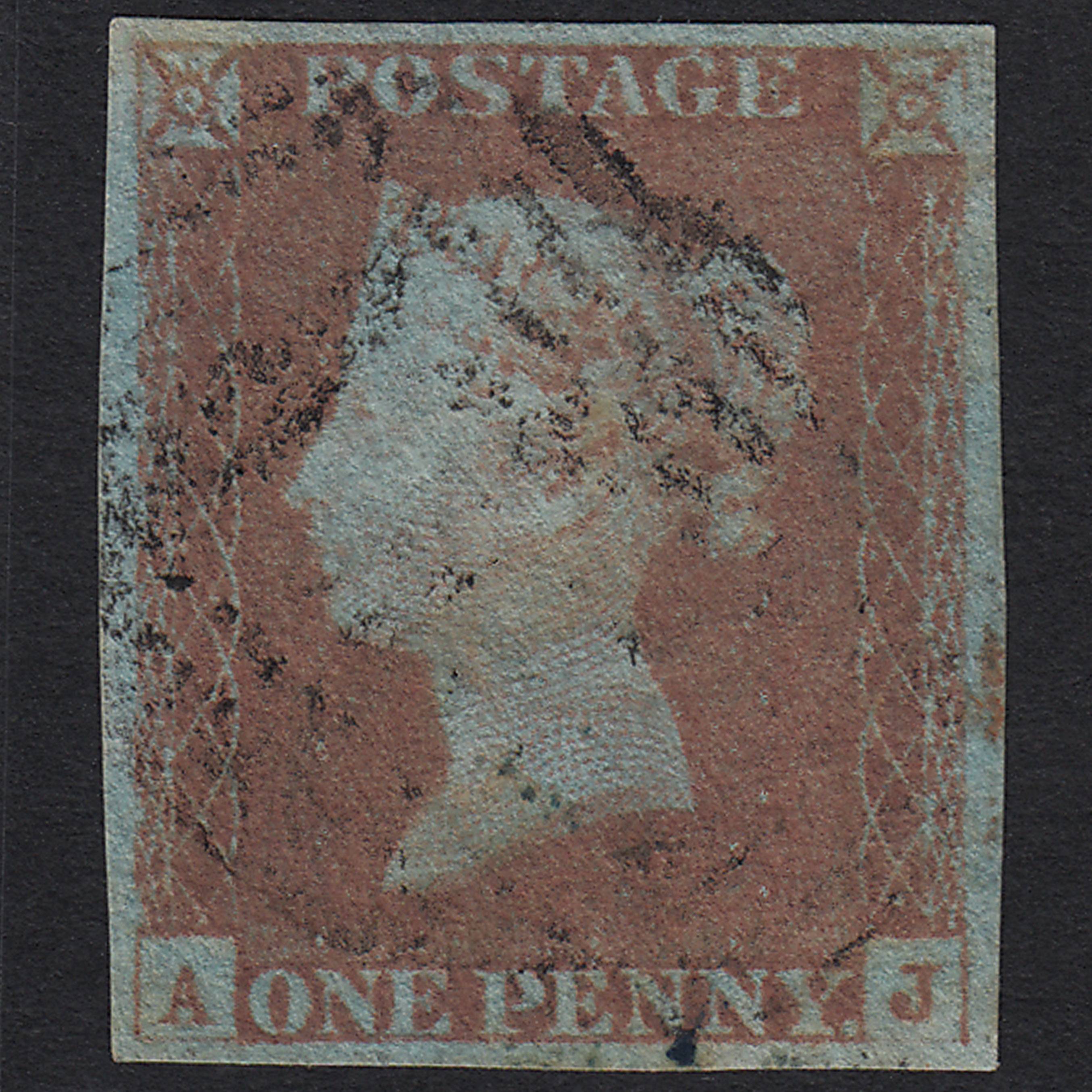 QV 1841 1d Red-brown (Plate 71) SG8-B1(1) AJ GU Light Cancel 4M Imperf