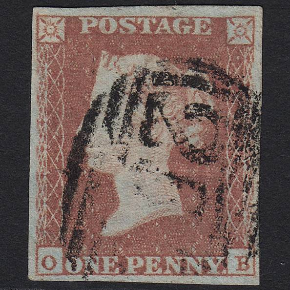 QV 1841 1d Red-brown (Plate 89) SG8-B1(1) OB FU 4M Imperf