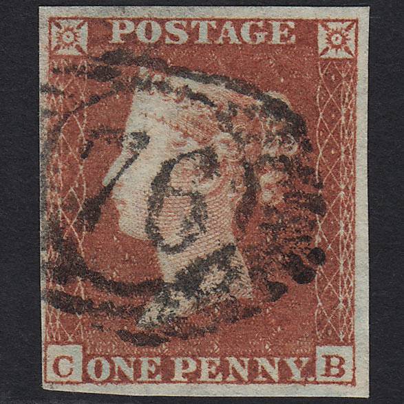 QV 1841 1d Red-brown (Plate 153) SG8-B2(1) CB FU London No.76 4M Imperf
