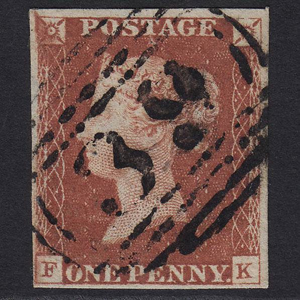 GB QV 1841 1d Red-brown (Plate 59) SG8-B1(1) FK VFU 4M Frame Line Break