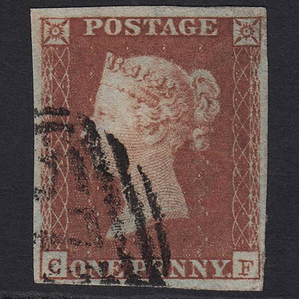 GB QV 1841 1d Red-brown (Plate 102) SG8-B1(1) CF FU 4 Margins