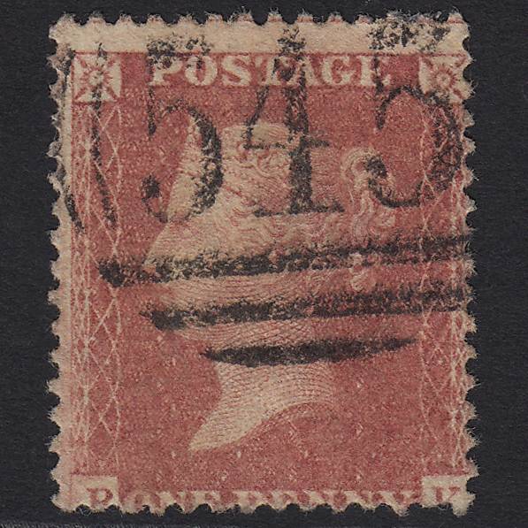GB QV 1857 1d Rose-red Plate R17 SG40-C10(1) RK GU Newcastle 545