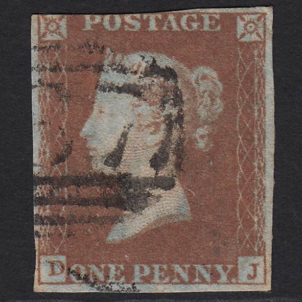 GB QV 1841 1d Red-brown (Plate 83) SG8-B1(1) DJ GU