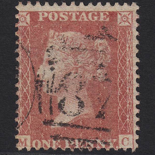 GB QV 1857 1d Rose-red (Plate 34) SG40-C10(1) MC FU