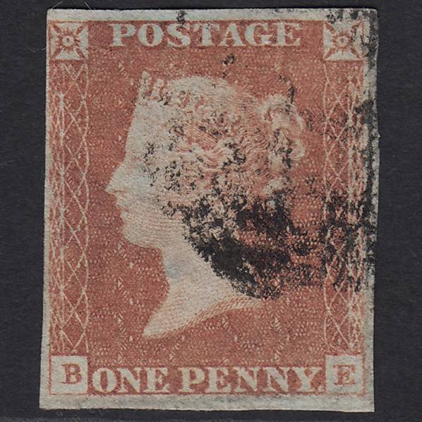 GB QV 1841 1d Red-brown (Plate 75) SG8-B1(1) BE GU 4 Margins