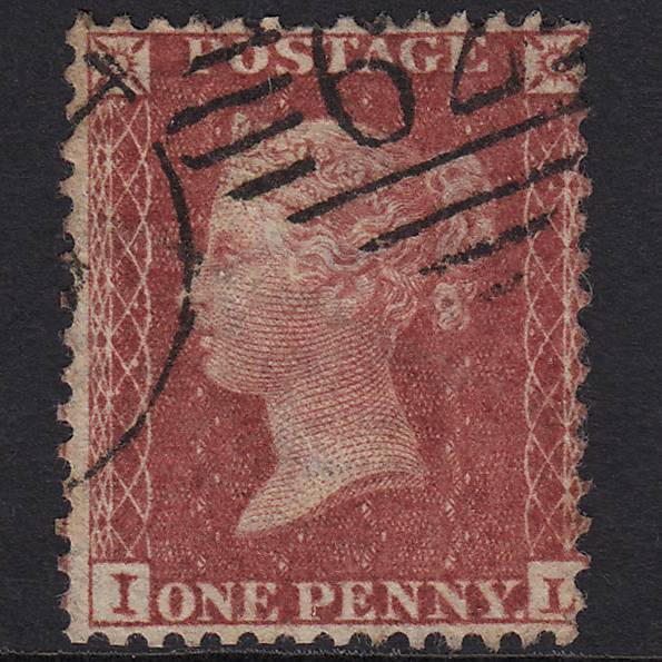 GB QV 1857 1d Rose-red SG40-C10(1) IL GU Missing Imprimatur Belfast 62