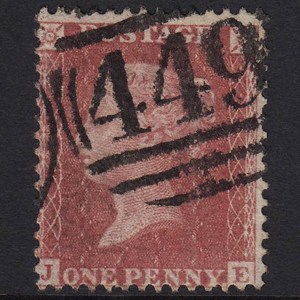 GB QV 1857 1d Rose-red (Plate 66) SG40-C10(1) JE FU Leicester 449