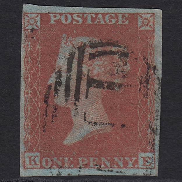 GB QV 1841 1d Red-brown (Plate 175) SG8-B2(1) KE FU 4M Imperf