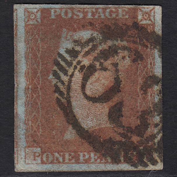 GB QV 1841 1d Red-brown Pl 84 SG8-B1(1) PF GU 4 Margins London D&S 63