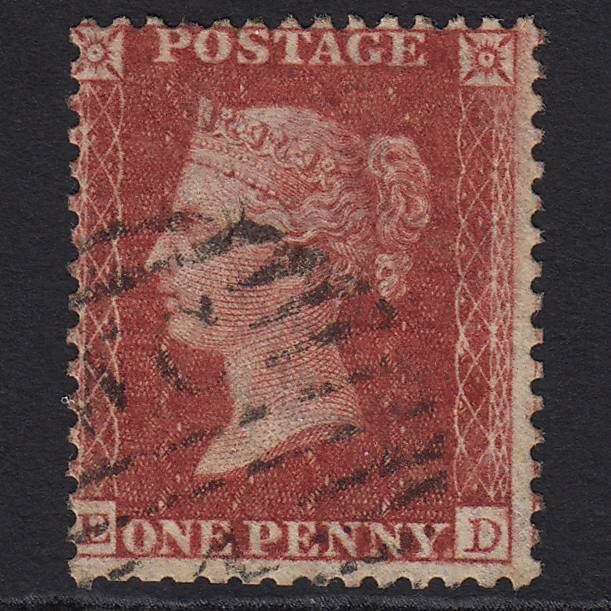 GB QV 1857 1d Rose-red (Plate 57) SG40-C10(1) ED GU London D&S WC4 4d2 Misperf