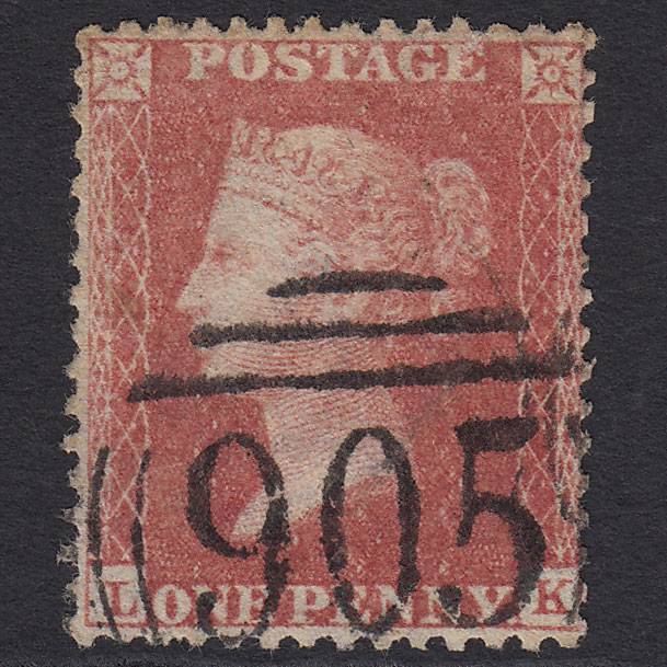 GB QV 1857 1d Rose-red (Plate 48) SG40-C10(1) LK GU Wolverhampton 905