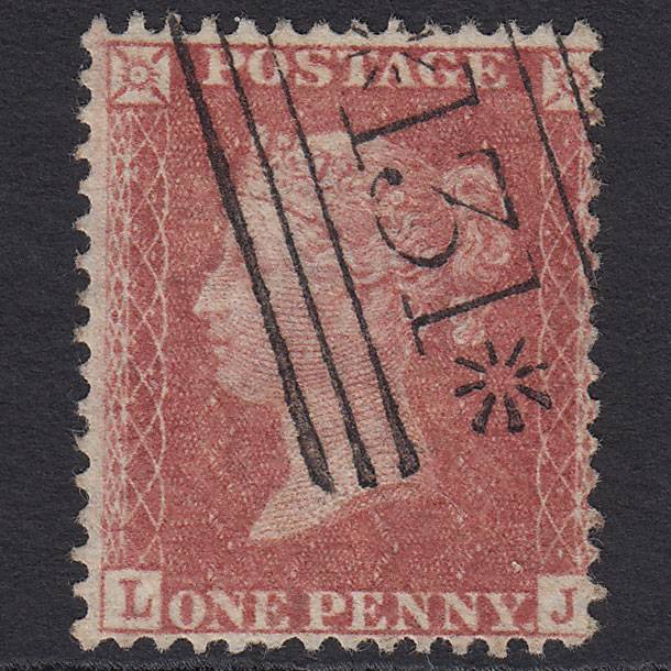 GB QV 1857 1d Rose-red (Plate 57) SG40-C10(1) LJ FU Edinburgh 131